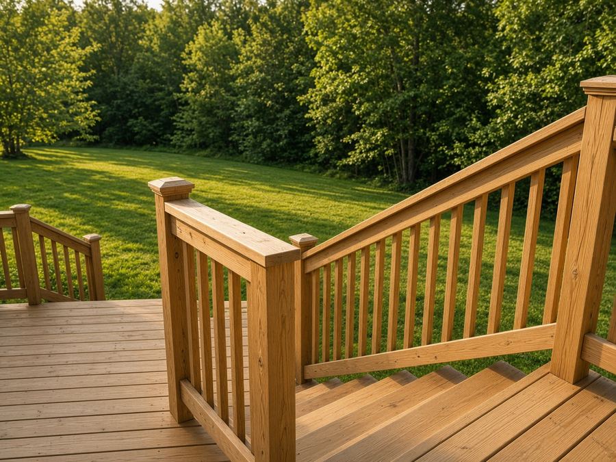 Sample photo: deck railing